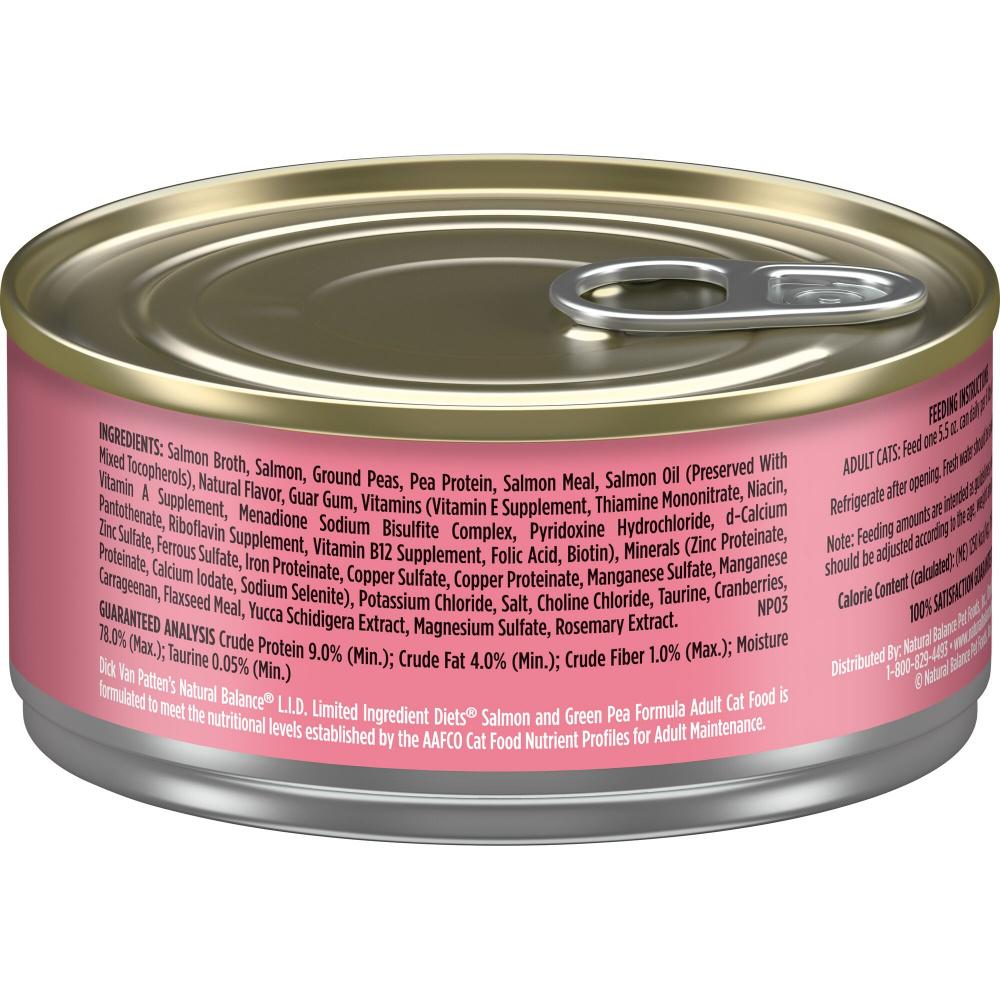 Natural Balance L.I.D. Limited Ingredient Diets Salmon Green Pea Canned Cat Food