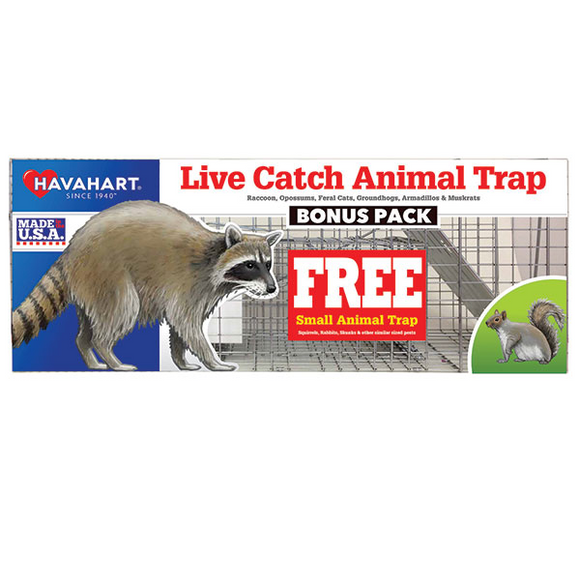HAVAHART LIVE CATCH ANIMAL TRAPS 2 PACK (11.650 lbs)