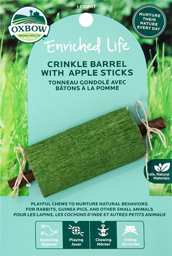 Oxbow Enriched Life Crinkle Barrel with Apple Sticks