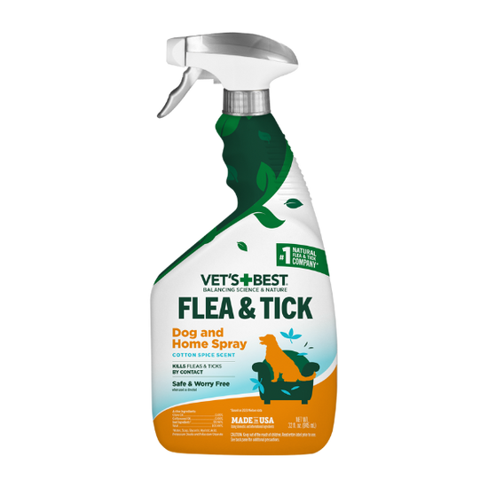 Vet's Best® Flea & Tick Dog & Home Spray – Cotton Spice Scent