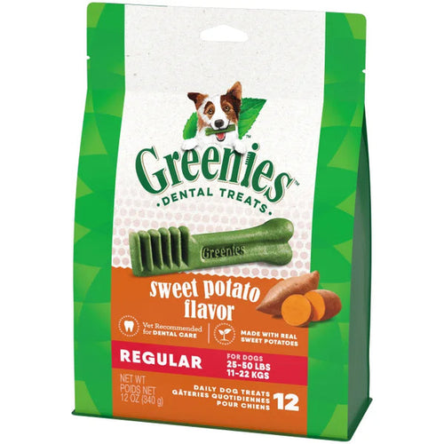 Greenies Sweet Potato Flavored Regular Dental Treats