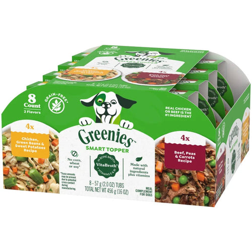 Greenies Smart Topper Wet Mix-In for Dogs, Chicken with Green Beans & Beef Pack