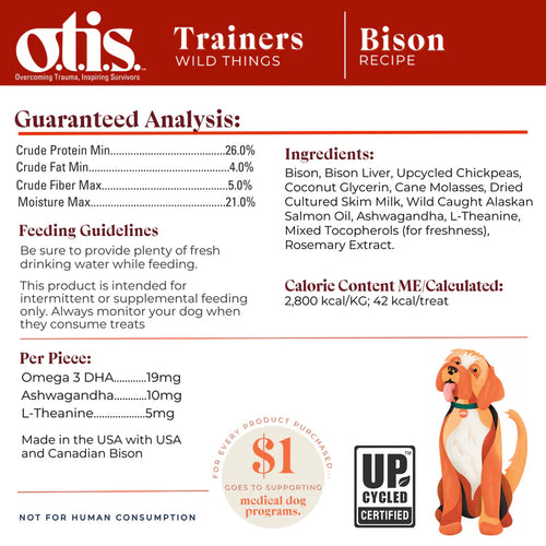 Otis Wild Things Trainers Bison Recipe Dog Treats