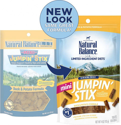 Natural Balance L.I.T. Limited Ingredient Treats Mini Jumpin' Stix Duck & Potato Formula Dog Treats