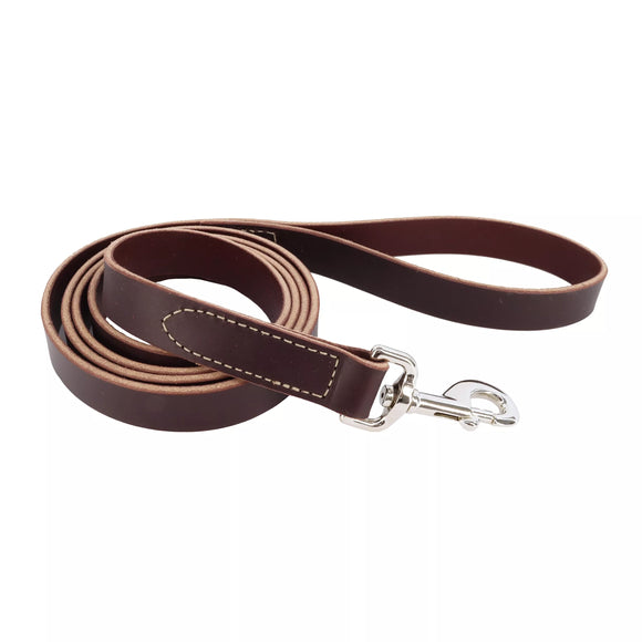 Coastal Pet Products Circle T Latigo Leather Dog Leash 3/4