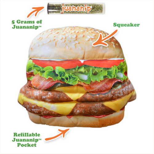 Doggijuana Get The Munchies Refillable Cheeseburger Toy