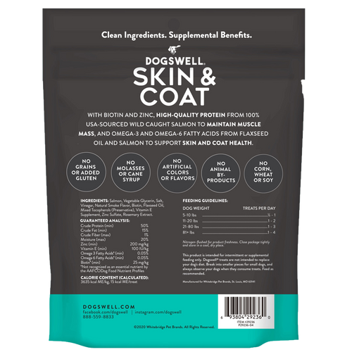 Dogswell Skin & Coat Mini Jerky Treats Salmon