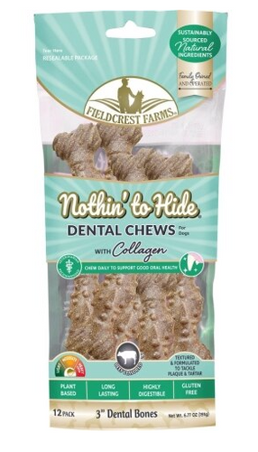 Fieldcrest Farms Nothin' to Hide Dental Bone 3″ Beef (3