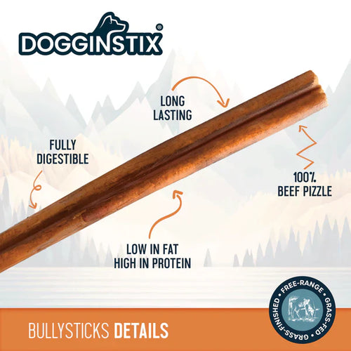 Dogginstix Bully Sticks  Standard Dog Treats