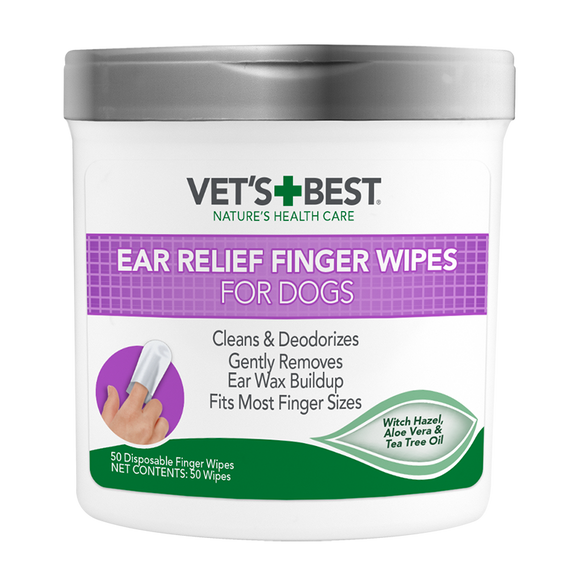 Vet's Best Ear Relief Finger Wipes