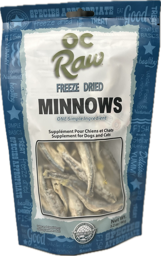 OC Raw Freeze Dried Minnows for Dogs and Cats Treat