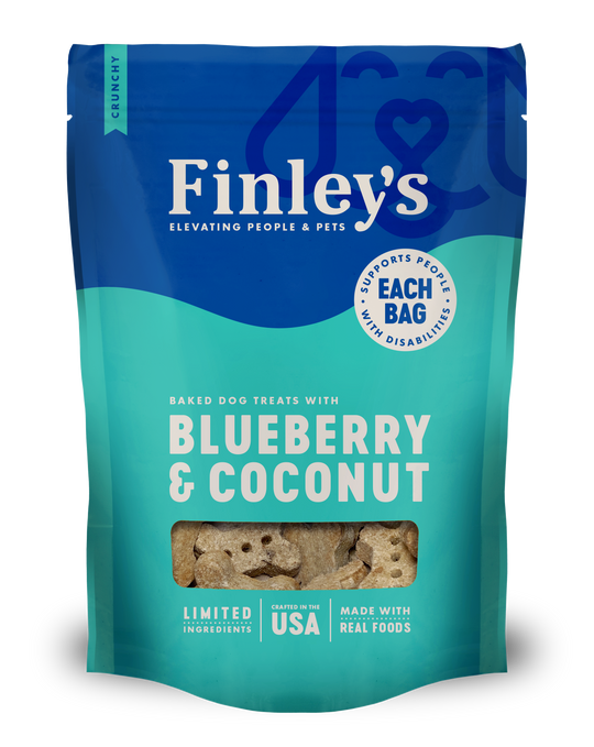 Finley's Blueberry Coconut Crunchy Biscuits Dog Treats