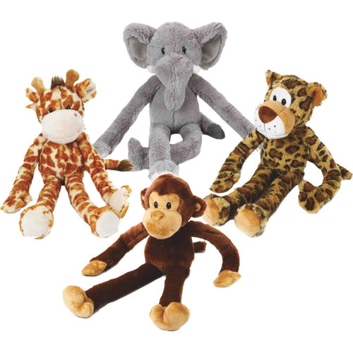 Multipet Swingin' Safari 19 In. Squeaky Plush Dog Toy