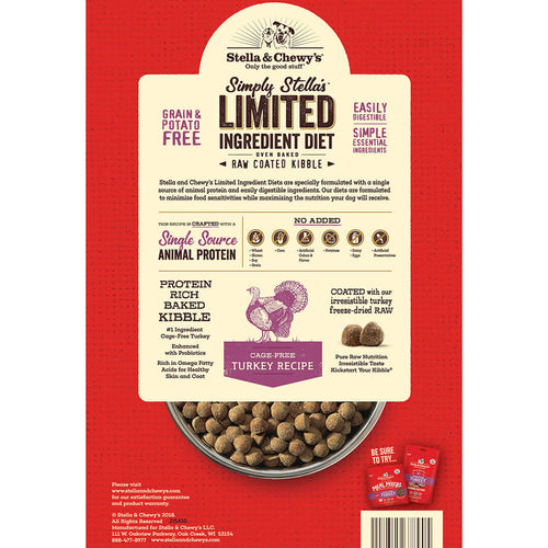 Stella & Chewy's Limited Ingredient Cage-Free Turkey Raw Coated Kibble