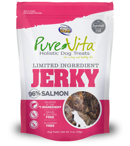 NutriSource® PureVita™ Limited Ingredient 96% Jerky Holistic Dog Treats Salmon