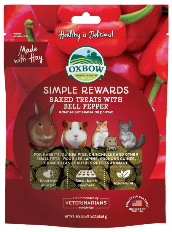 Oxbow Simple Rewards Baked Treats with Bell Pepper