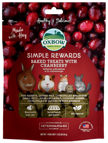 Oxbow Simple Rewards Baked Treats with Cranberry