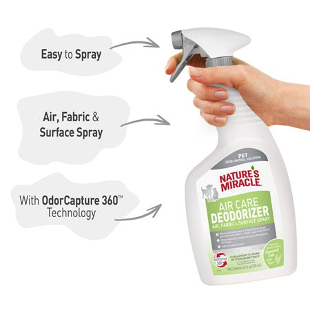 Nature's Miracle Air Care, Fabric and Surface Spray Aloe Rain Scent Pet Odor Eliminator Deodorizer