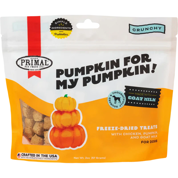 Primal Pet Foods Pumpkin For My Pumpkin Chicken, Pumpkin & Goat Milk Dog Treats