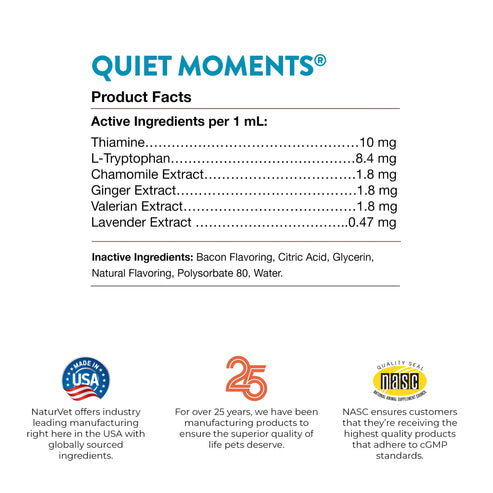 NaturVet Quiet Moments® Calming Drops Calming  Aid