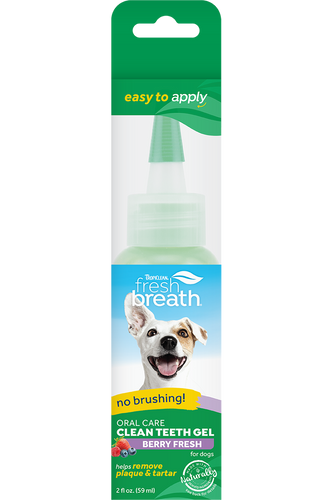 TropiClean Pet Oral Care Gel for Dogs with Berry Flavoring