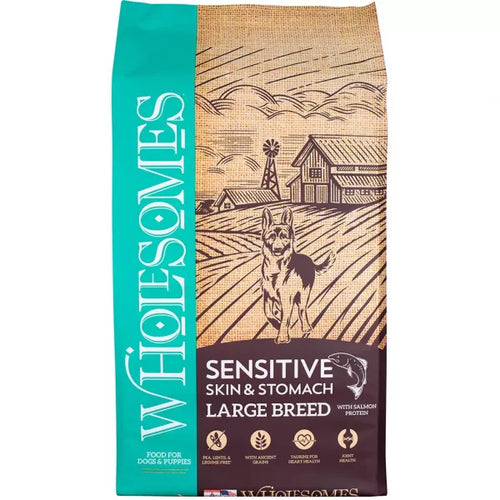 Wholesomes Sensitive Skin & Stomach Large Breed with Salmon Protein Dry Dog Food