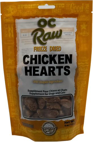 OC Raw Dog Freeze-Fried Chicken Hearts