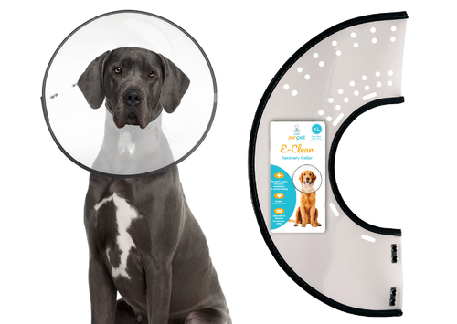 Elizabethan Collar Zen Pet Cone ZenPet E-Clear Recovery Collar