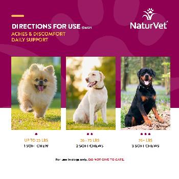 NaturVet Aches & Discomfort Soft Chews for Dogs