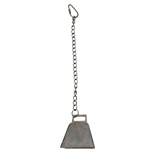 A&E Cage Happy Beaks Silver Bird Bell On Chain Bird Toy