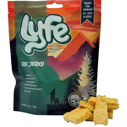 OC Raw Lyfe Cod Jerky Dog Treats