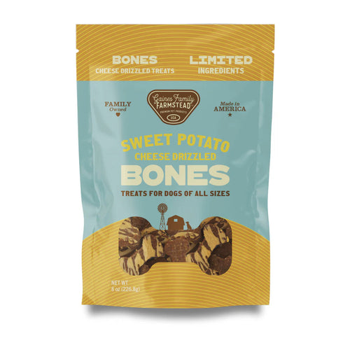 Gaines Family Farmstead Cheese Drizzled Sweet Potato Bones Dog Treats