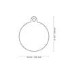 MyFamily Classic Big Black Circle with Heart ID Tag