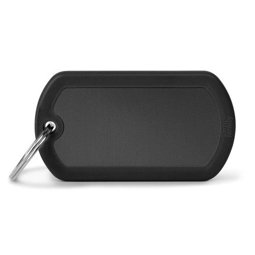 MyFamily Hushtag Big Aluminum Military ID Tag with Rubber