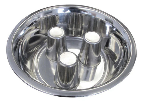 Brake-Fast Standard Stainless-Steel Slow Feed Dog Bowl
