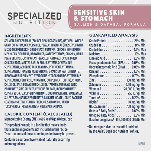 Natural Balance Sensitive Skin & Stomach Salmon & Oatmeal Formula Dry Dog Food