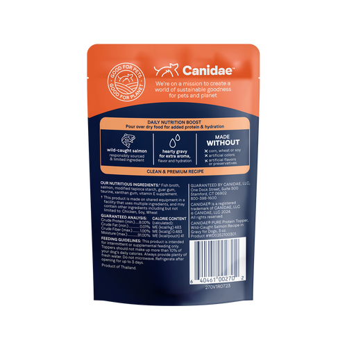 Canidae Pure Protein Topper - Wild-Caught Salmon Recipe in Gravy Dog Food