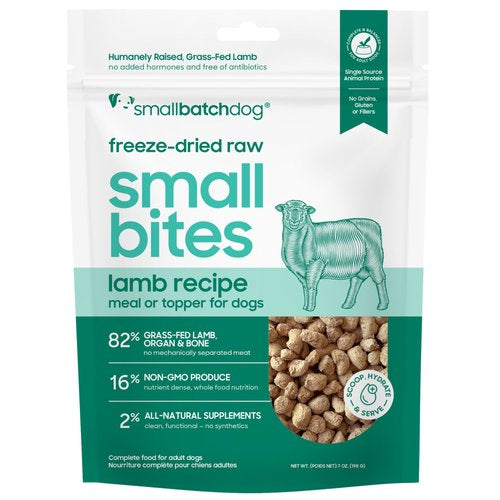 Smallbatch Freeze-Dried Raw Lamb Recipe Small Bites Dog Food