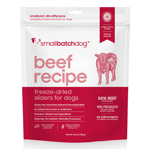 Smallbatch Freeze-dried Beef Sliders for Dogs