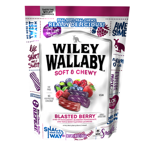 Wiley Wallaby Gourmet Blasted Berry Licorice