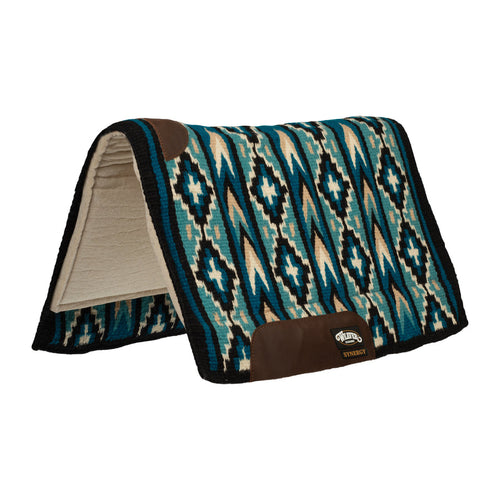 Weaver Synergy Blanket-Top Wool Felt Saddle Pad in Brown, Turquoise, Black, Purple Southwestern Patterns