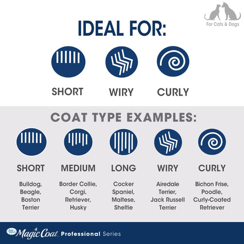 Four Paws Magic Coat Professional Series Dual-Sided Curry Brush for Dogs