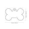 MyFamily Bronx Big Futuristic Bone ID Tag in English Brass