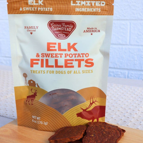 Gaines Family Farmstead Elk & Sweet Potato Fillets Dog Treats