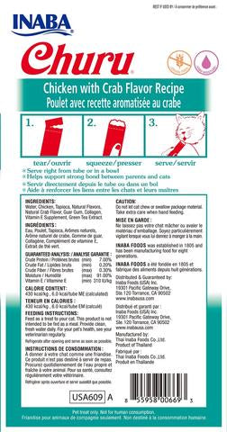 Inaba Churu Purée Chicken with Crab Flavor Cat Treats