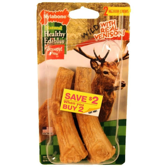 NYLABONE HEALTHY EDIBLES WILD NATURAL ANTLER CHEWS