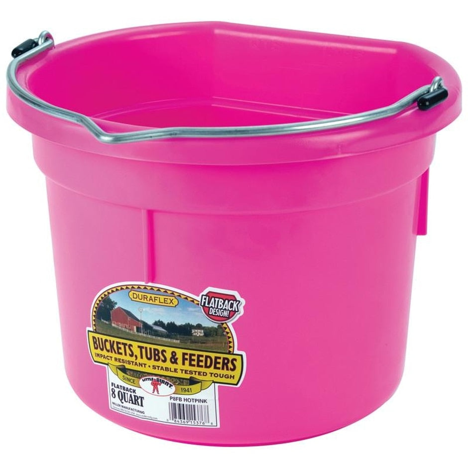 Little Giant 8 Quart Flat Back Plastic Bucket