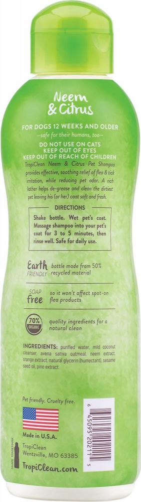 Tropiclean Neem Flea & Tick Shampoo for Dogs