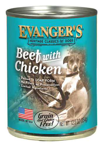 Evanger's Heritage Classic Beef With Chicken Dog Food