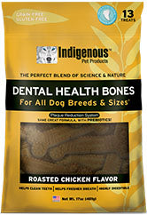 Indigenous Pet Products Dental Health Bones— Chicken Flavor